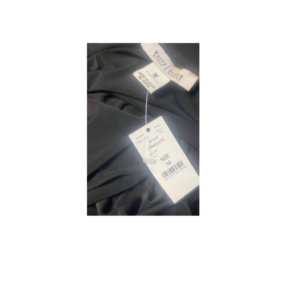White House Black Market Black Pleated Dress NWT - Picture 4 of 5